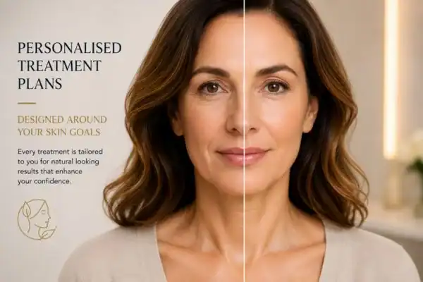 Before and after results of Collagen Lift Therapy Worcester Park
