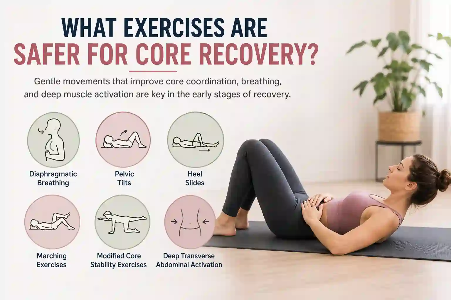 Which exercises may help diastasis recti Worcester Park?